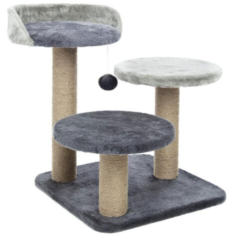 Tiragraffi sogni d'oro con tre colonne e gioco pendente per gatti