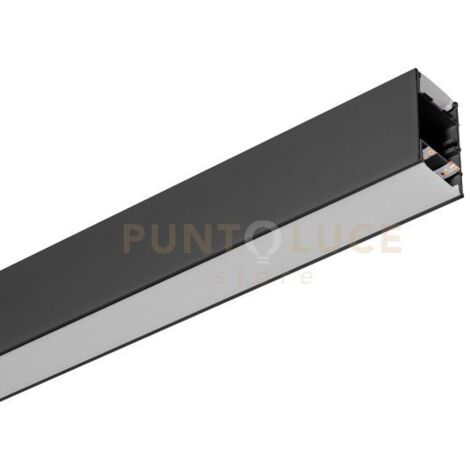 TIRANA  PROFILO IN ALLUMINIO SEZIONABILE COLORE NERO 2MT PARETE/SOFFITTO/SOSPENSIONE PIU DIFFUSORE