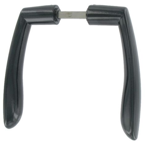 Tirard – Béquilles doubles alu noir carré 7 mm JE392015 – Pour porte épaisseur 60 mm – Fixation par vis inox – Installation rapide et facile