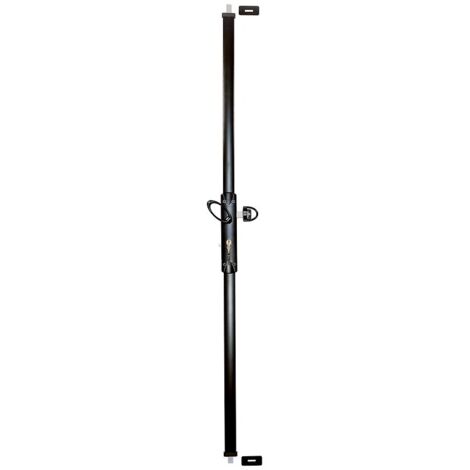 Tirard – Serrure de portail et de garage 3 points – Longueur 2500 mm – Entraxe 70 mm – Finition noir RAL 9005 – Pour bois, PVC, aluminium
