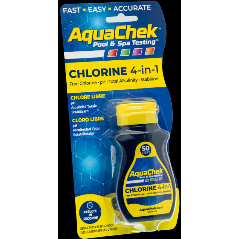 

Tiras analíticas Aquachek de cloro, pH, alcalinidad total y ácido cianúrico