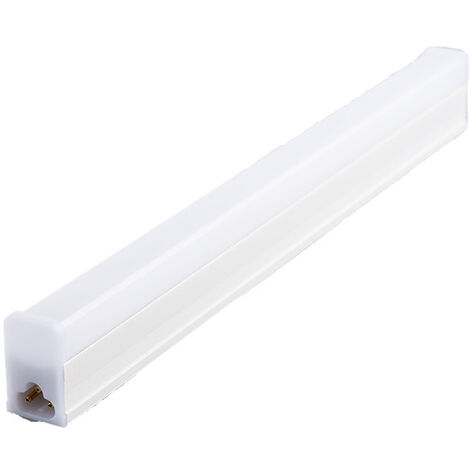 Tiras de tubo LED 5PCS, tira de luz LED brillante de 3000K - Tubo fluorescente LED para interiores, tubo de techo para oficina, cocina, dormitorio (T5, 5W/30CM) [Clase de eficiencia energética F]