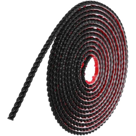 Tiras decorativas de 2 metros de largo para bordes de papel pintado, techos y decoración de paredes (10 mm, negras, 2 tiras).