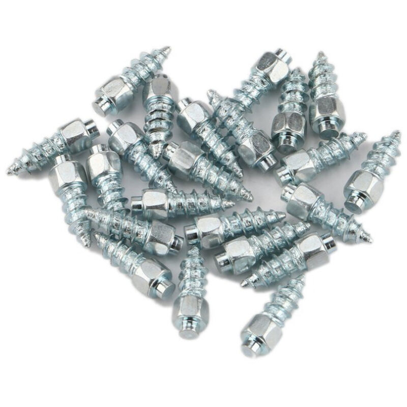 Csparkv - Tire Anti-Slip Screws-300pcs 12mm Pneumatic Small Screw Snow Chain Tire Spikes Trim for Motorcycle Car Truck