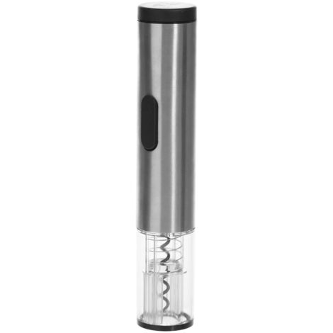 Tire-bouchon électrique en inox gris, 26,5 cm, design élégant, livraison gratuite