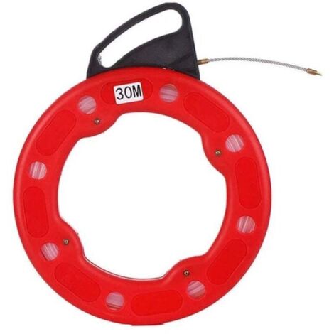 Tire-fil d'électricien en fibre de verre 30m – Diamètre 4mm – Pour tirage câbles dans conduits – Outil professionnel - verre-30m