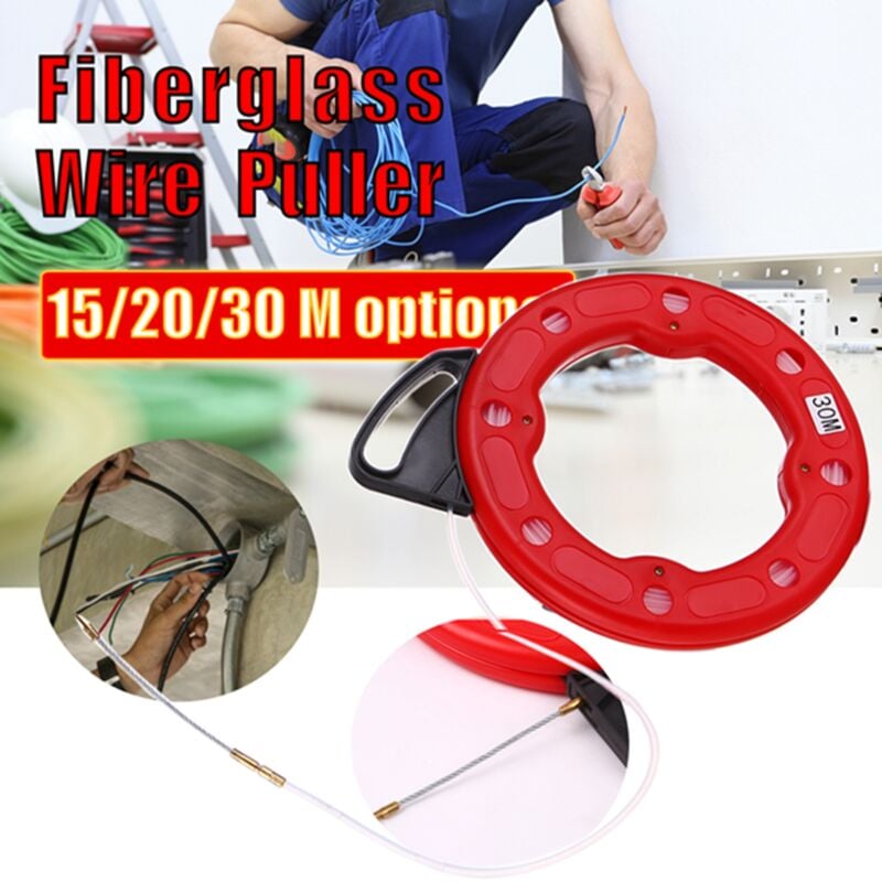 Rosvola - Tire fil electrician 30M Kit rétractable d'installation pour Câbles électriques en polyester en Boîtier Plastique