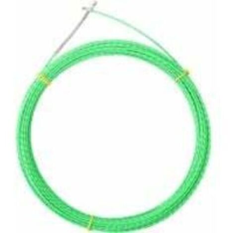 Tire Fil Électriques, Tire Fils Electricien Aiguille 4mm,Tire Fils Electrique Professionnel avec Ressort de Guidage,Polyester Kit Rétractable d’Installation Pour La Pose De Câbles,Vert,10m