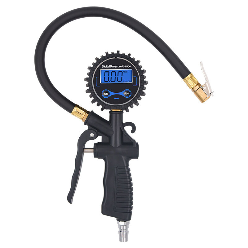 Tire Inflator Air Compressor PC Auto Car Multi-functional Tire Pressure Gauge Budget Portable Tire Inflation Decompression Tool for Truck Motorcycle
