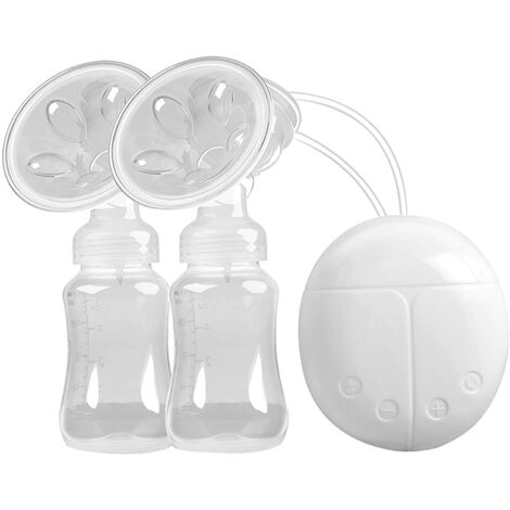 Tire-lait electrique double portable Ultra faible bruit anti-reflux pompe d'allaitement confortable, modele: Transparent