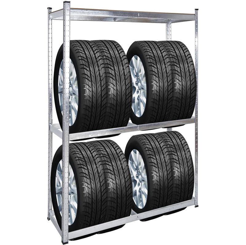 Tire Storage Rack Stand 180x120x40cm Heavy Duty Shelf Workshop