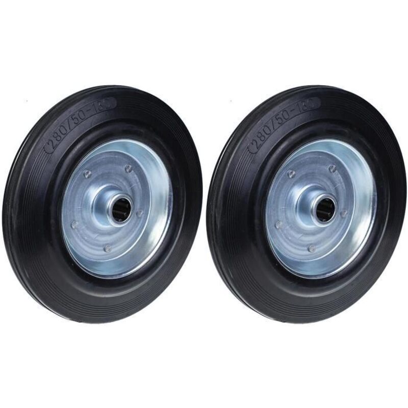 Tire - Unspecified - 280mm - Pack of 2 - Load capacity 440kg - Black rubber
