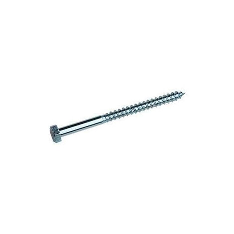 Tirefond Acier Zongué 10x50 - Boite Carton X 50 Pièces - Vynex