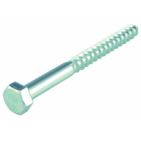 Tirefond Tête Hexagonale Acier Zingué 6 X 50 Mm 25 Pc(s)
