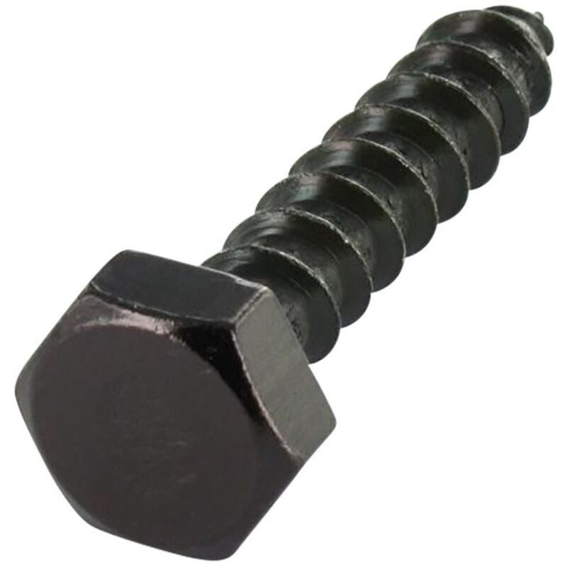 Tirefonds 8X80 Acier zingué noir-100 pièces