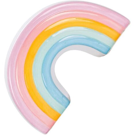 Tirelire arc-en-ciel en céramique, tirelire décorative, pot à monnaie, objet de décoration de bureau pour enfant, cadeau d'anniversaire, souvenir, décoration de chambre d'enfant.