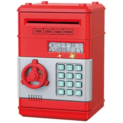 Tirelire automatique Mini Sécurité Boîte d'épargne Rouge