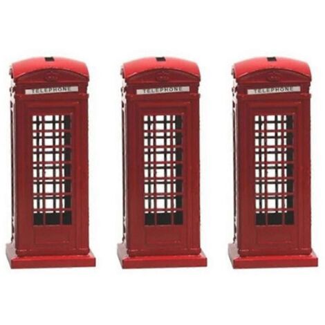 Tirelire cabine téléphonique, souvenir, cadeau original, 15 cm