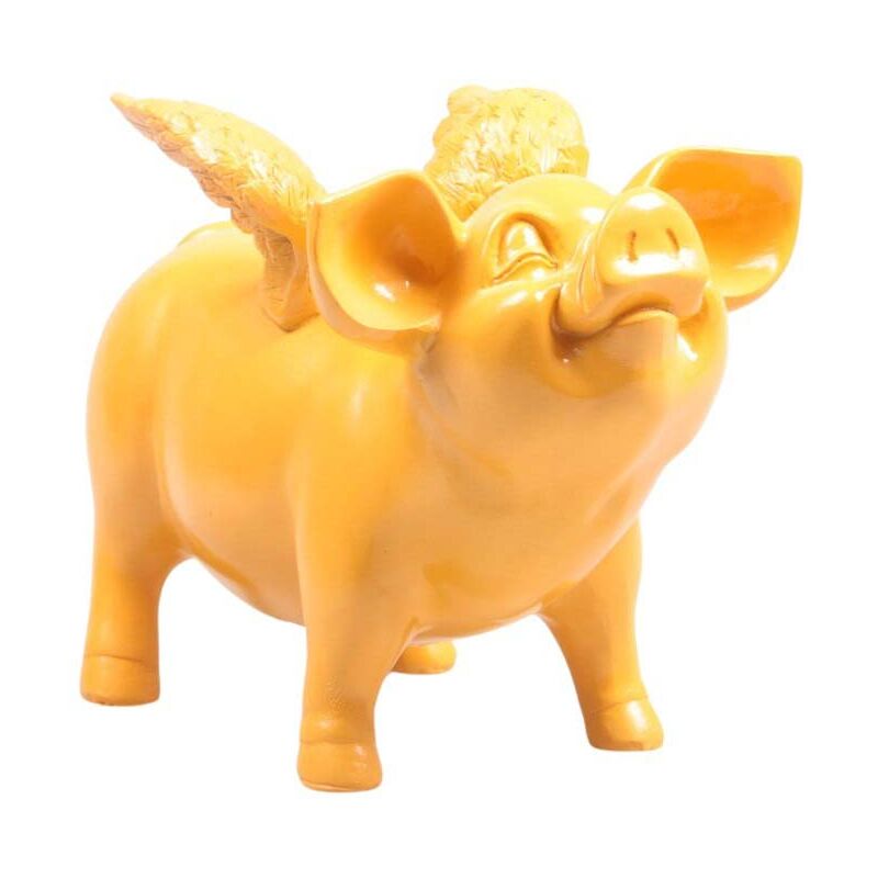 Stoobz - Tirelire cochon avec ailes en résine 14 x 25 x 15 cm