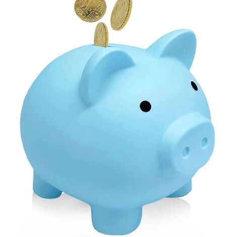 Tirelire cochon en plastique fiable, tirelire pour garçons, filles, enfants, tirelire pour adultes, cadeau d'anniversaire