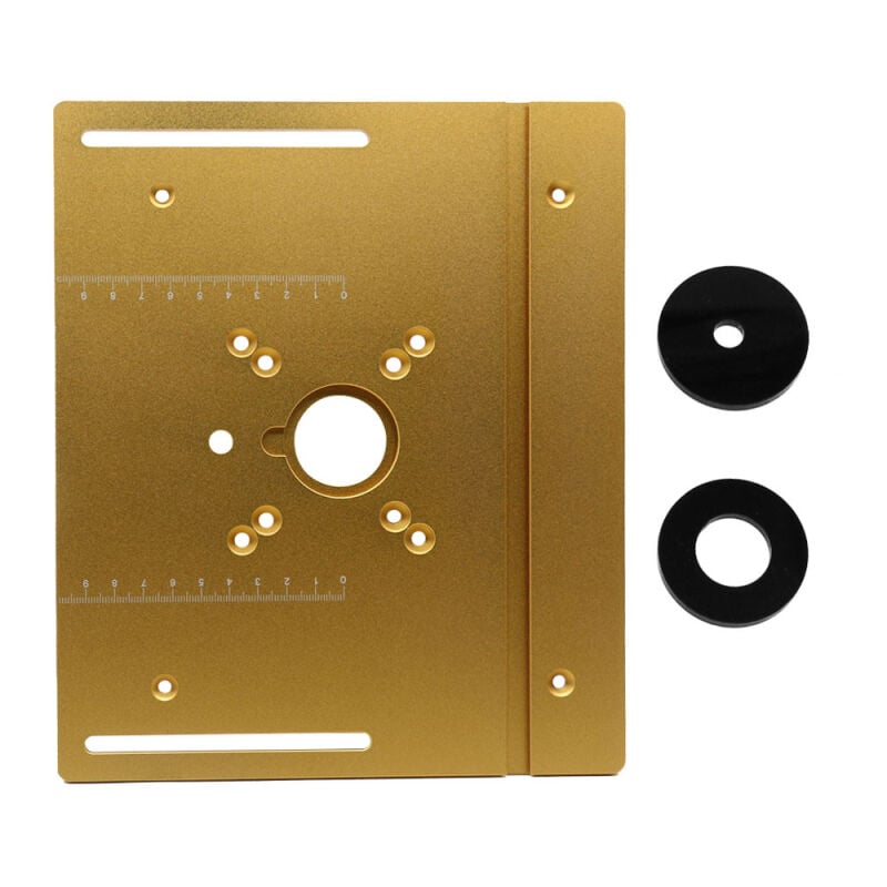 Ousudela - Plaque d'insertion pour table de toupie, alliage d'aluminium, fraiseuse à bois, planche à bascule, machine de découpe, outil auxiliaire de