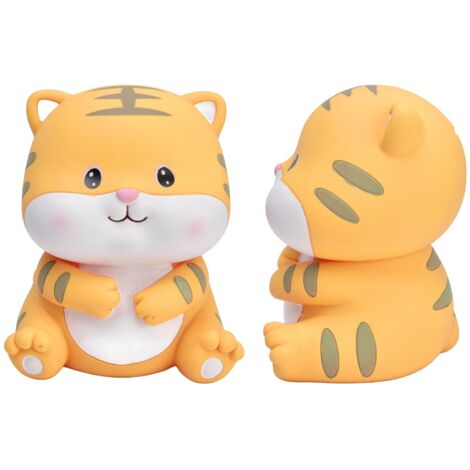 Tirelire Écologique Enfant en Forme de Tigre Mignon aux Couleurs Vives pour Économiser Pièces et Argent