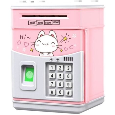 Tirelire électronique - Non spécifié - Chat Rose - Plastique - Rond - Pour Enfants