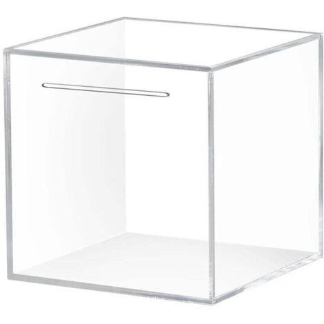 Tirelire en Acrylique, Tirelire Transparente, des Gamins Tirelires Qui Ne Souvre Pas, Tirelire Enfant Adulte Filles Garçons Cadeau danniversaire - 12×12×12 cm