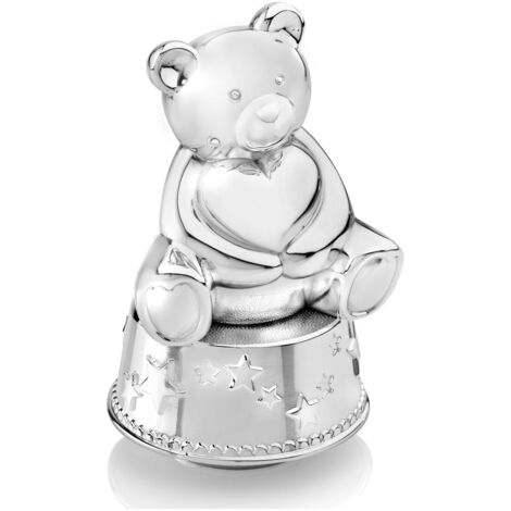 Tirelire en argent pour enfants, élégante, cadeau ours en peluche  Taille: 83x84x139 mm  UGS : ZV6029261