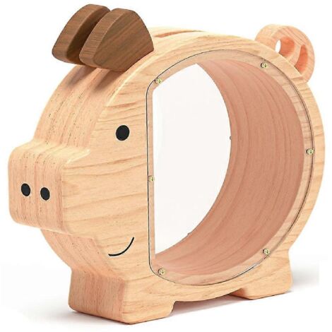Tirelire en bois pour enfants, grande tirelire pour garçon et