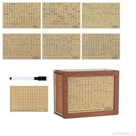Tirelire en bois - SHIWAKI - Vintage - 20 cm x 14,5 cm x 7,5 cm - Avec marqueur et autocollants
