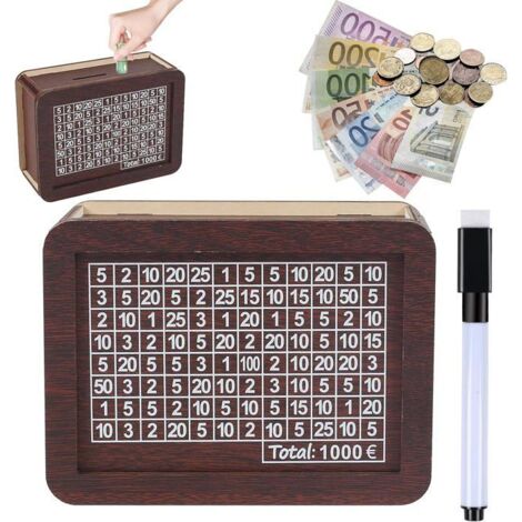 Tirelire En Bois, Tirelire Sans Ouverture, Numérique Tirelire Réutilisable, Tirelire Avec Compteur, Aide Les Enfants Et Les A[S300]