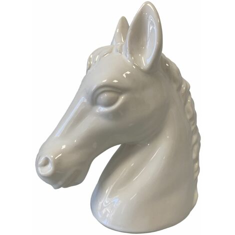Tirelire en céramique cheval blanc