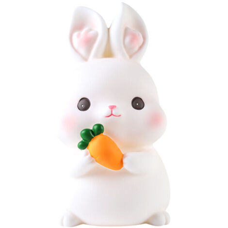 Tirelire lapin pour garçons et filles - Étanche - Blanche - Adorable - Caoutchouc - Forme lapin - Pour adultes et enfants