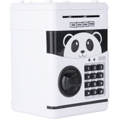 Tirelire panda coffre-fort avec compteur