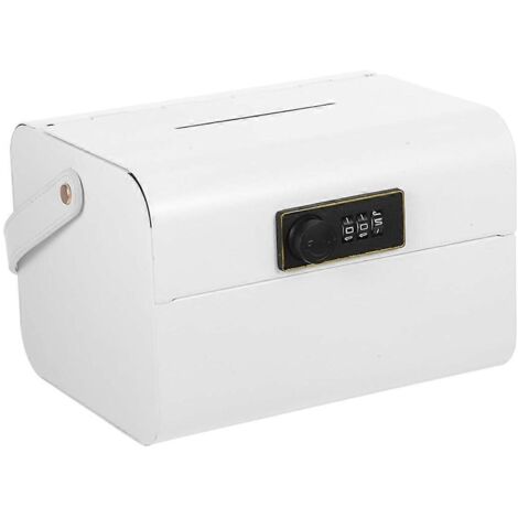 Tirelire pour enfants de 5 à 12 ans, coffre-fort portable blanc