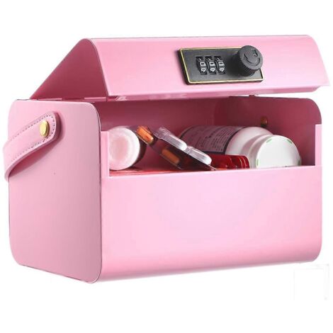 Tirelire pour enfants de 5 à 12 ans, coffre-fort portable rose