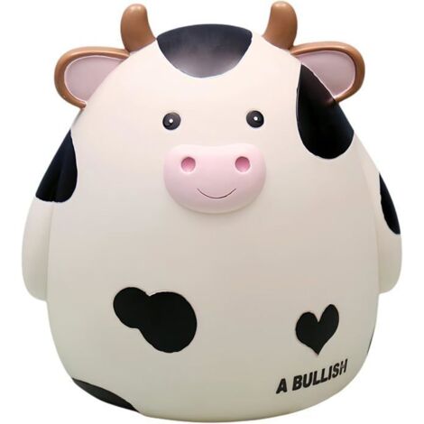Tirelire Vache pour Enfants : Tirelire en Vinyle Mignonne pour Filles et Garçons, Idéale pour Décorer la Chambre