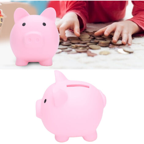 Tirelire Vinyl Animaux Cartoon Gros Porc Coin Argent Cash Pour Filles Garçons Cadeau Rose