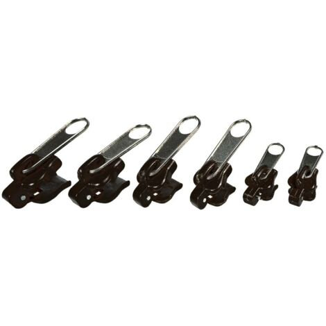 96 Pièces Kit Réparation Fermeture Éclair - Curseurs Métal/Plastique + Pince | Pour Vêtements Sacs