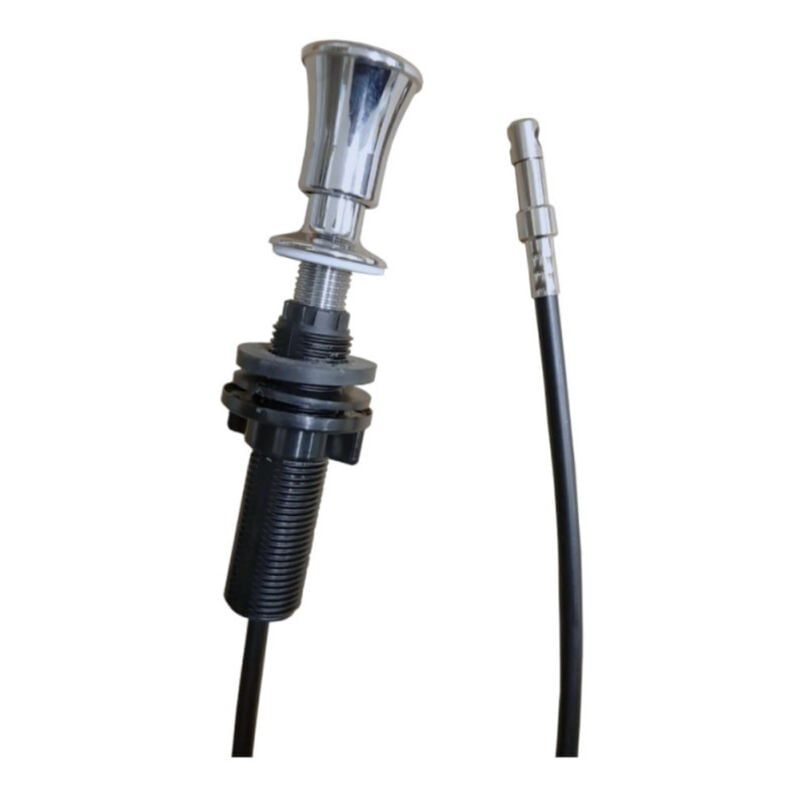 Tirette en acier inoxydable 304 brillant, câble 560 mm pour bonde évier automatique