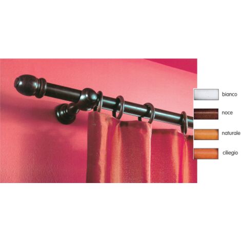 tirette noyer foncA  210 cm 35 mm pour rideaux de draperie