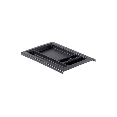 Tirette plumier pour bureau 292 mm - Matériau : Plastique - Largeur d'encastrement : 292 mm - Reproduction des couleurs RA : 1 HE - Décor : Noir - HETTICH