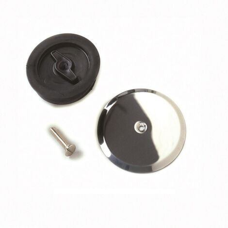 TIRINNANZI Kit Tappo Plastica Pavimento Ø100 Con Coperchio Acciaio Ø125 - 435600AI100