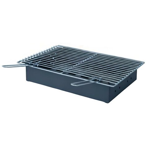 Tiroir à charbon pour Plat Paella moyen en Zinc coloris Gris - 58 x 41 x 11 cm