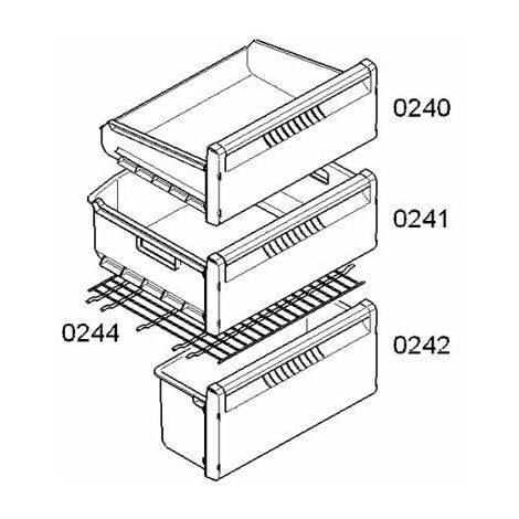 TIROIR BAC CONG INTERMADIAIRE REP0241 pour REFRIGERATEUR...
