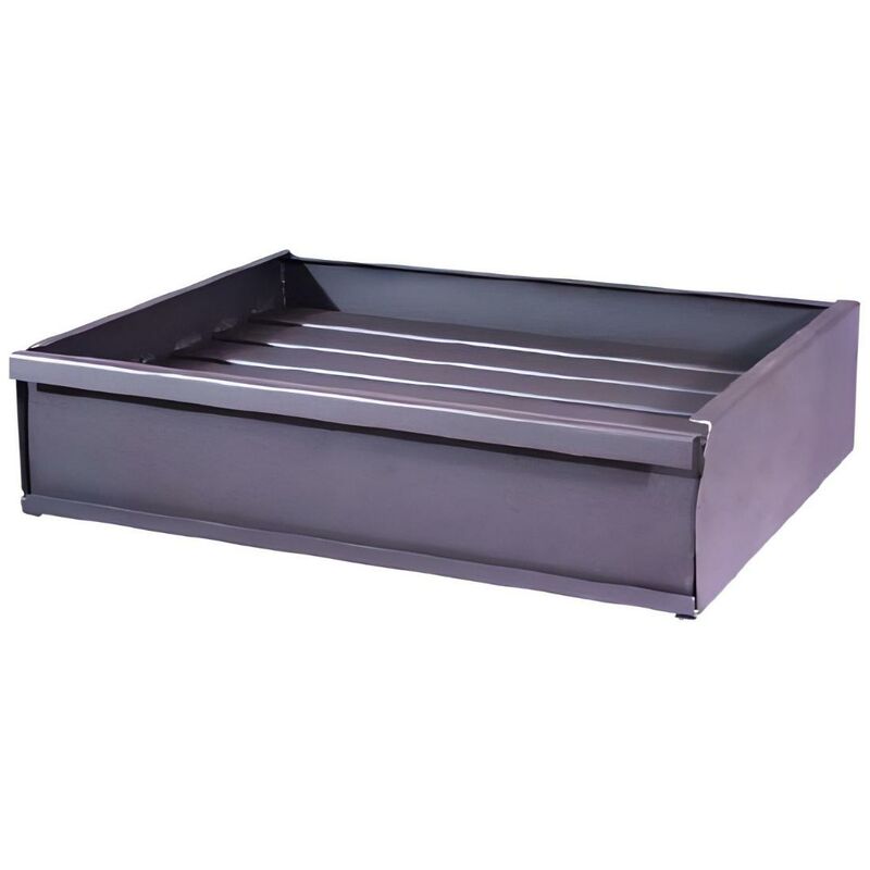 Visiodirect - Tiroir Barbecue, Bac pour Barbecue en acier inoxydable coloris Gris - 80 x 41 x 12 cm