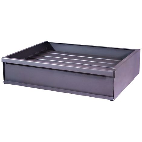 Tiroir barbecue en acier inoxydable – Bac de cuisson gris – Dimensions 80 x 41 x 12 cm – Accessoire pour barbecue professionnel – Visiodirect