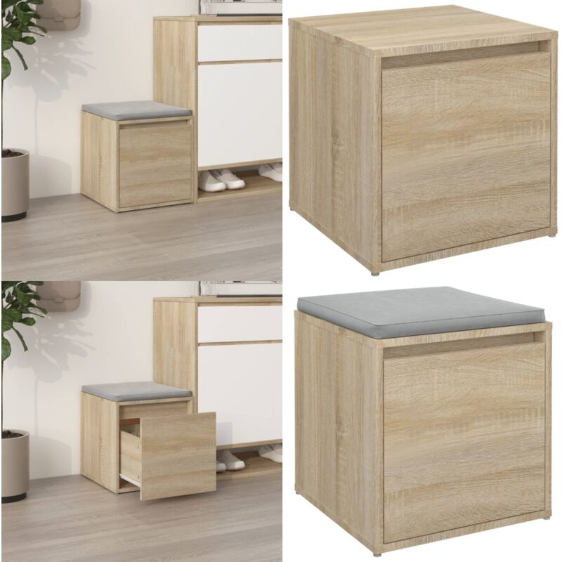 Vidaxl - Tiroir boîte Chêne sonoma 40,5x40x40 cm Bois d'ingénierie - tiroir à boîte - tiroirs à boîte - Home & Living - Brun