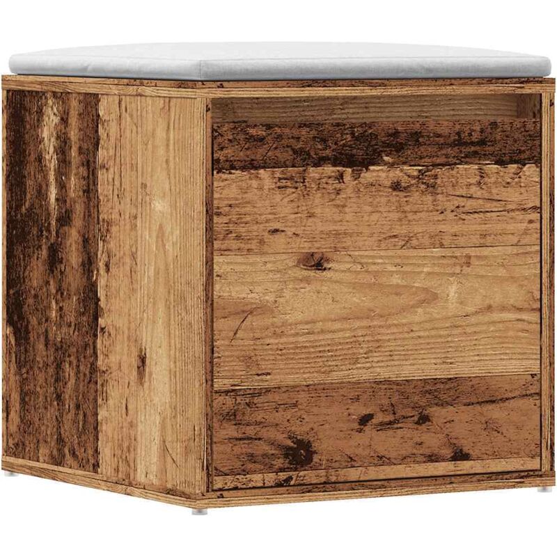Tiroir boîte-Coffre de rangement-Stockage Rangement vieux bois 40,5x40x40 cm bois d'ingénierie 782529